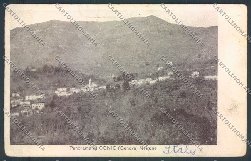 Genova Neirone Ognio PIEGHE cartolina ZT5148 – fronte