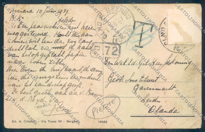 Genova Averana PIEGHE cartolina ZT5160 – retro