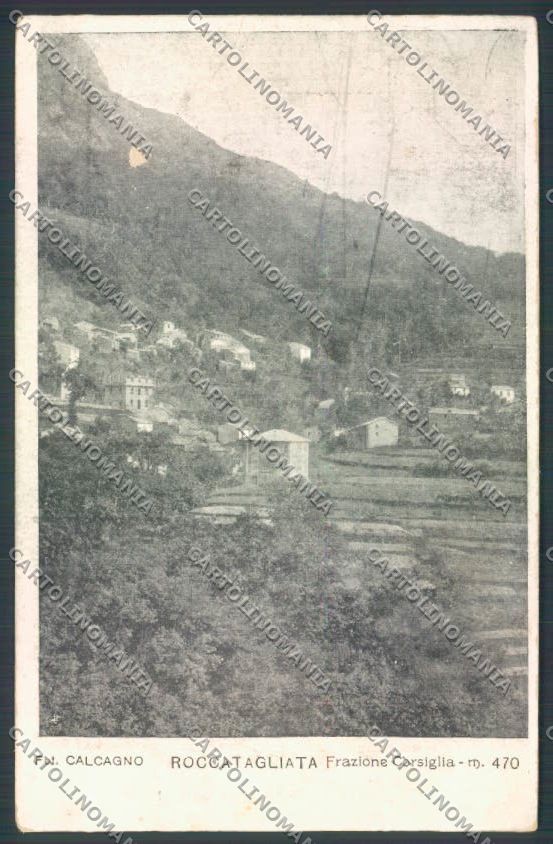 Genova Neirone Roccatagliata Corsiglia ABRASA cartolina ZT5169 – fronte