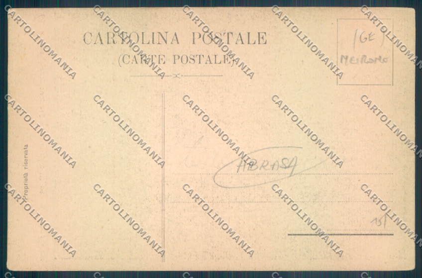 Genova Neirone Roccatagliata Corsiglia ABRASA cartolina ZT5169 – retro