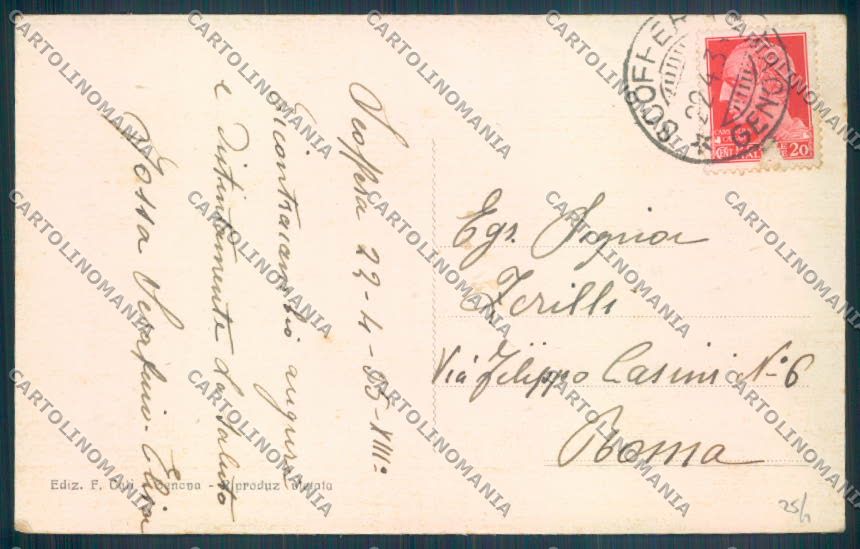 Genova Scoffera Fossa cartolina ZT5233 – retro