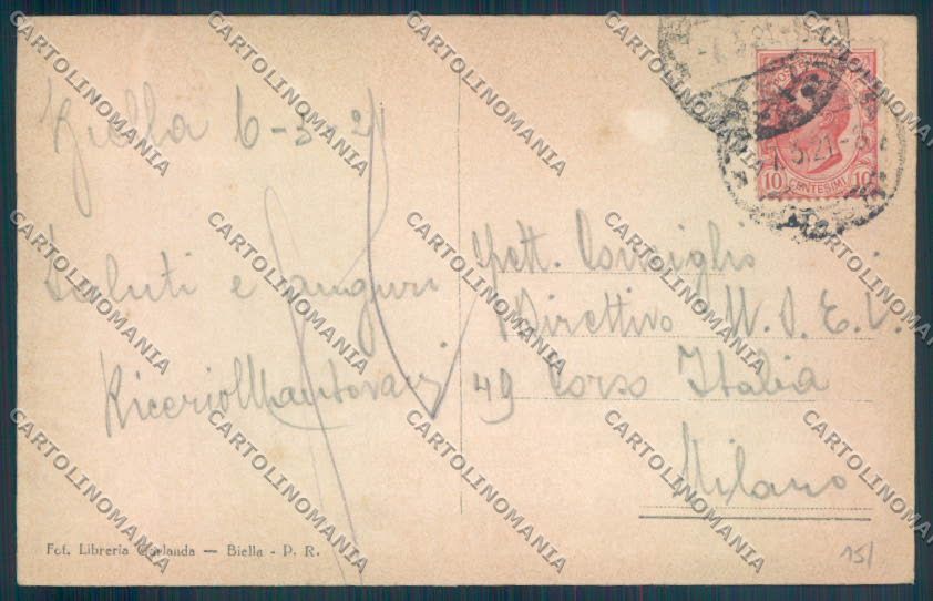 Biella Città cartolina ZT5265 – retro