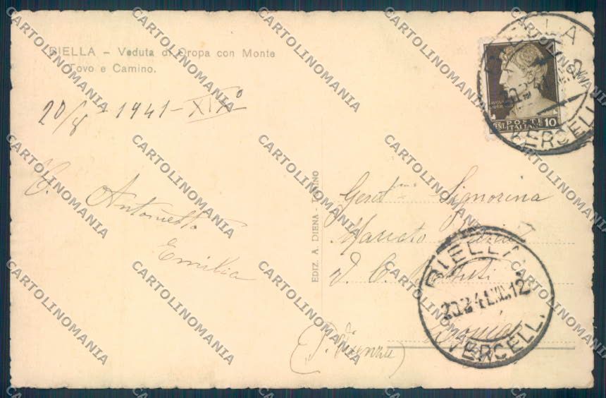 Biella Città cartolina ZT5278 – retro