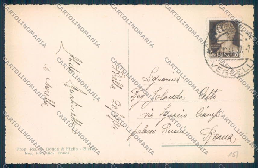 Biella Città cartolina ZT5288 – retro