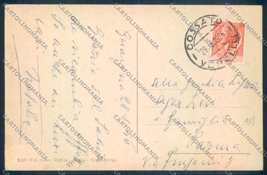 Biella Città Garibaldi cartolina ZT5296 – retro