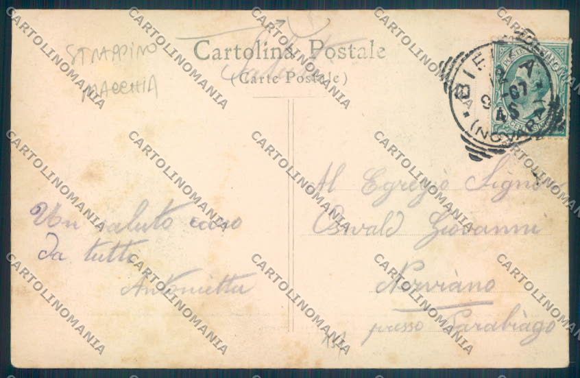 Biella Città STRAPPINO MACCHIA cartolina ZT5306 – retro