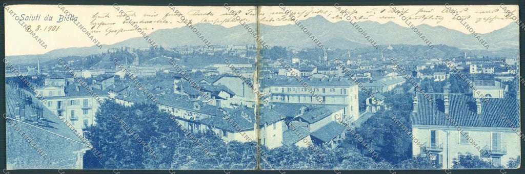 Biella Città TRIPLA INCOMPLETA RIPARATA cartolina ZT5330 – fronte