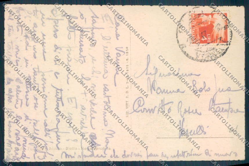 Biella Città cartolina ZT5350 – retro