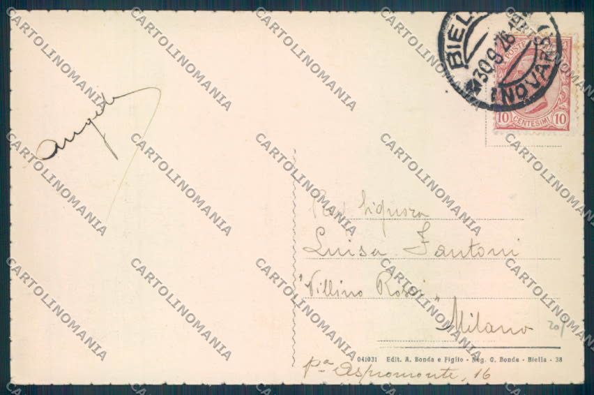 Biella Città cartolina ZT5351 – retro