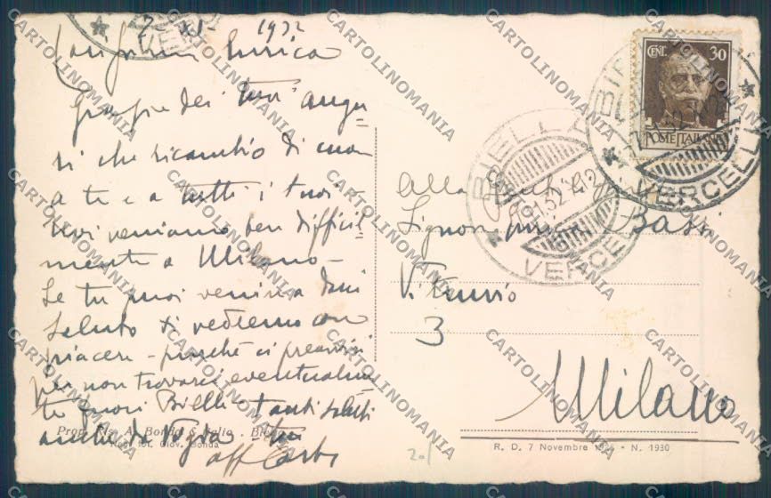 Biella Città cartolina ZT5354 – retro