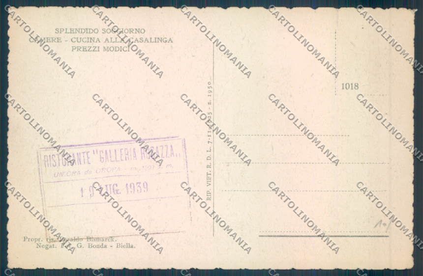 Biella Oropa cartolina ZT5384 – retro