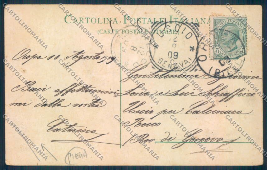 Biella Oropa PIEGHE cartolina ZT5385 – retro