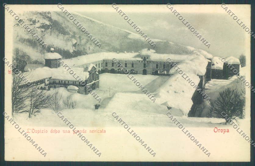 Biella Oropa Nevicata cartolina ZT5390 – fronte