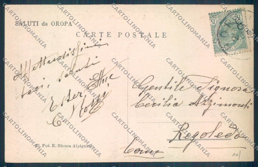 Biella Oropa cartolina ZT5423 – retro