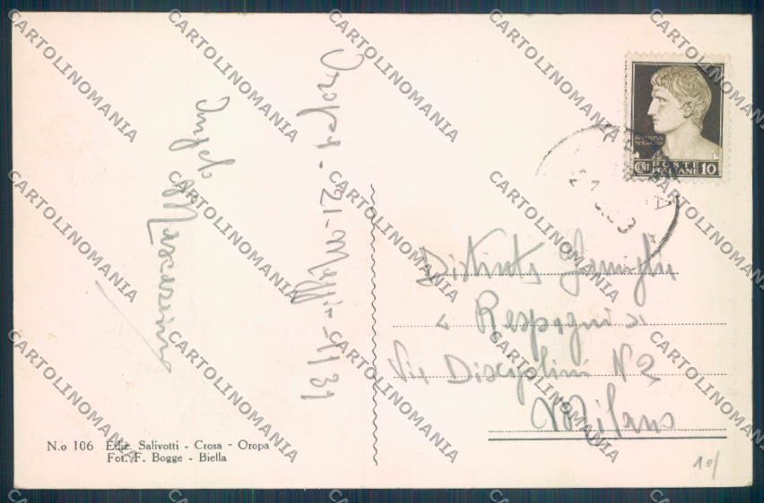 Biella Oropa cartolina ZT5431 – retro