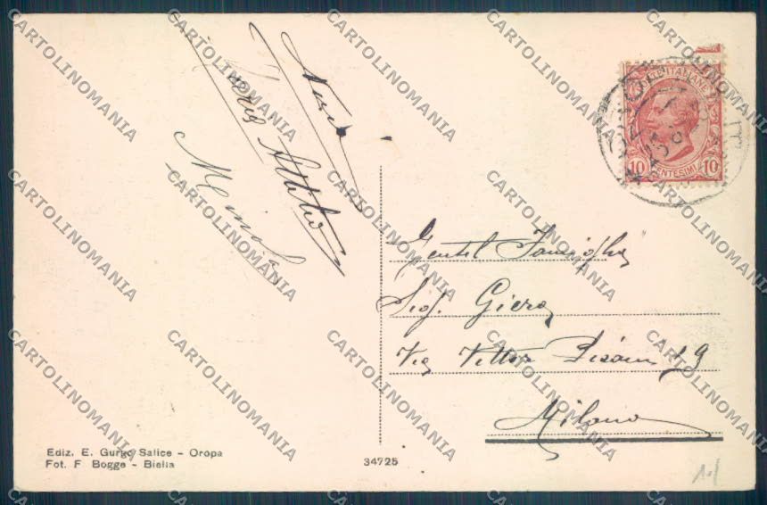 Biella Oropa cartolina ZT5437 – retro