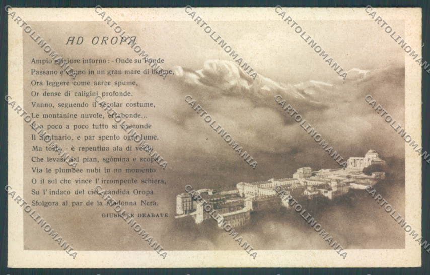 Biella Oropa cartolina ZT5445 – fronte