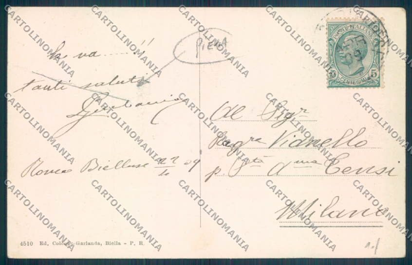 Biella Oropa PIEGA cartolina ZT5448 – retro