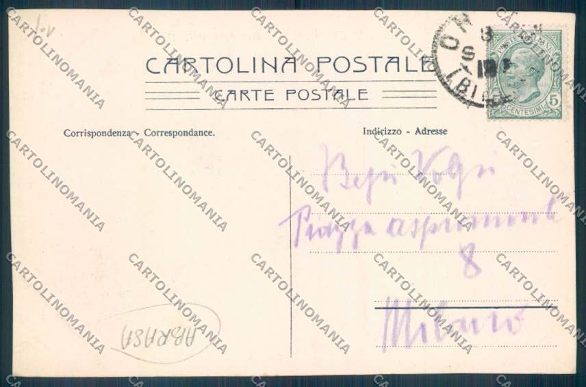 Biella Oropa ABRASA cartolina ZT5450 – retro