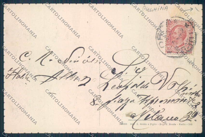 Biella Oropa PIEGHINA cartolina ZT5459 – retro