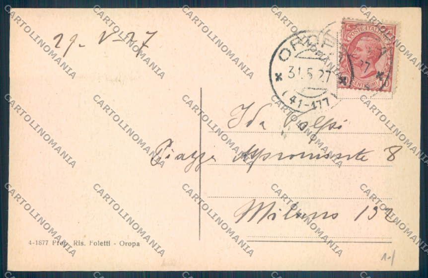 Biella Oropa cartolina ZT5460 – retro