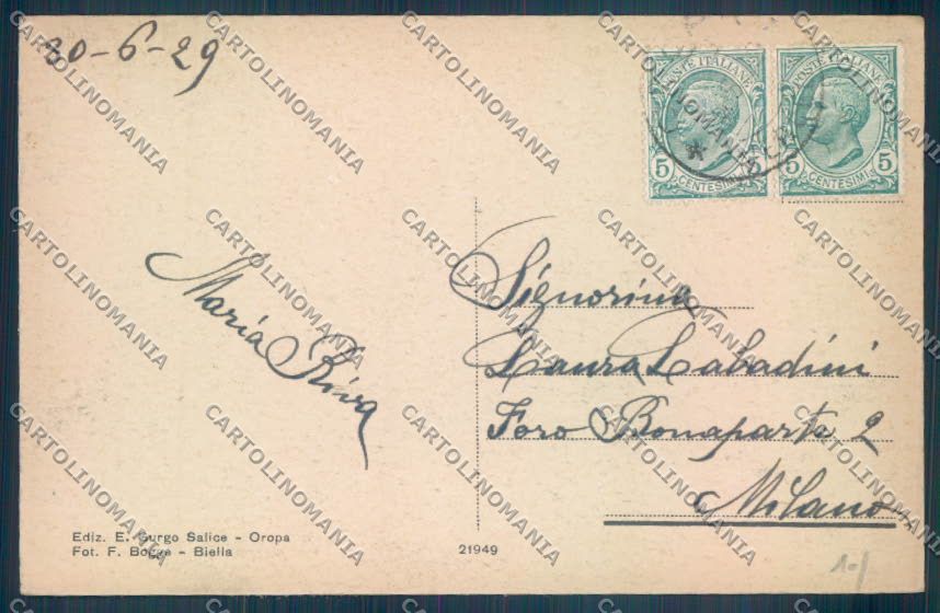 Biella Oropa Saluti da cartolina ZT5467 – retro