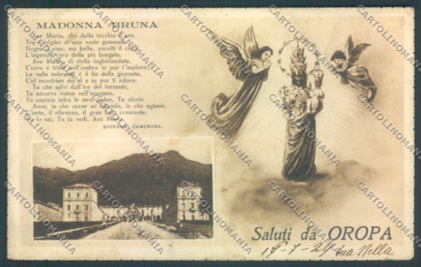 Biella Oropa cartolina ZT5484 – fronte
