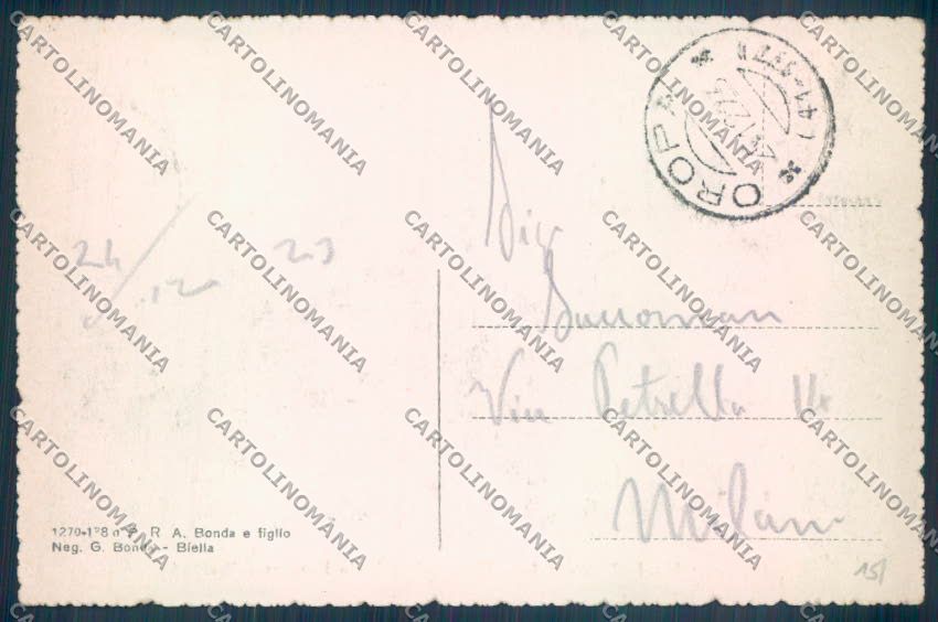 Biella Oropa Rifugio Rosazza Mucrone cartolina ZT5514 – retro