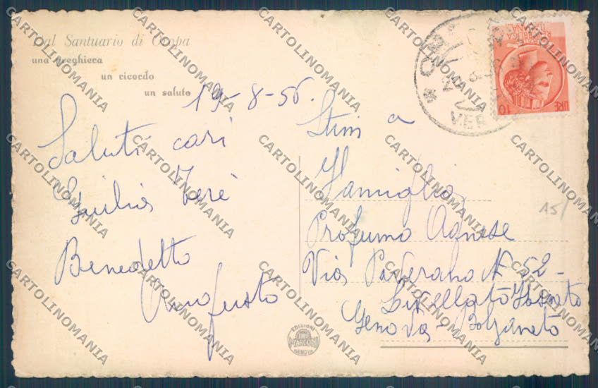Biella Oropa Funivia cartolina ZT5518 – retro