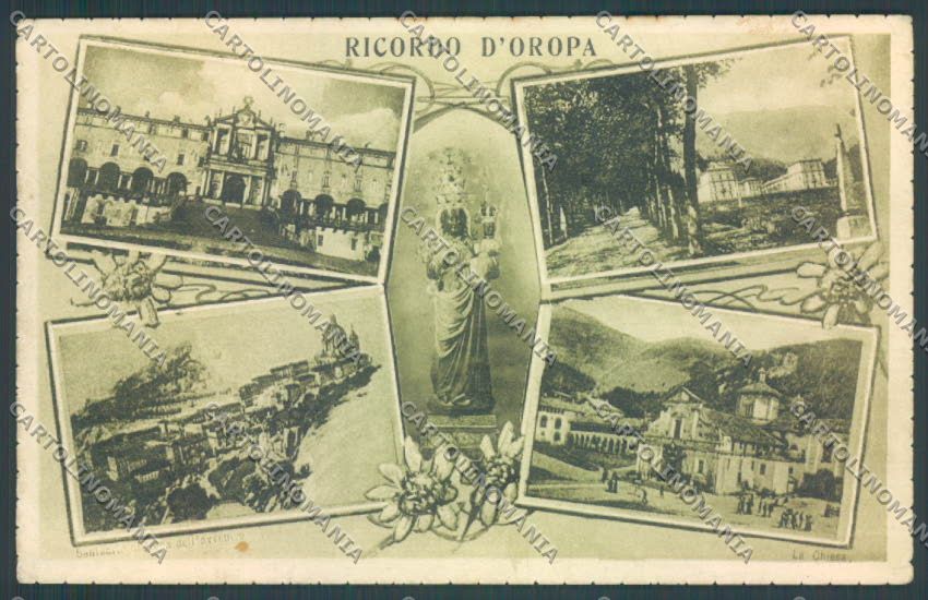 Biella Oropa PIEGA cartolina ZT5527 – fronte