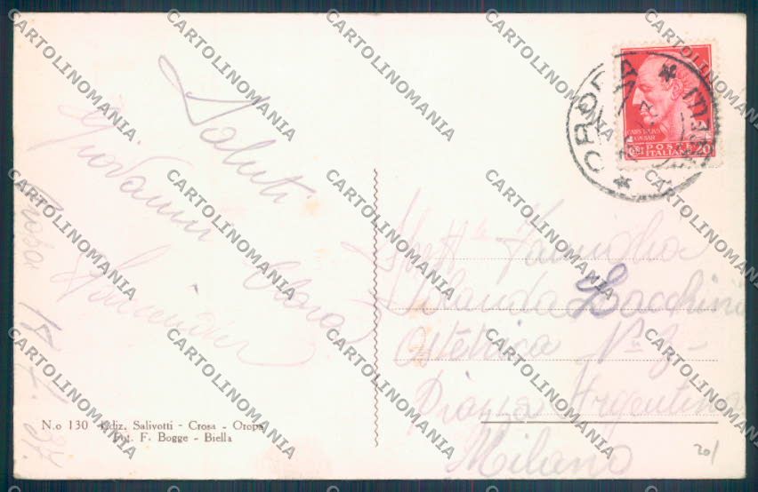 Biella Oropa Lago Mucrone cartolina ZT5544 – retro