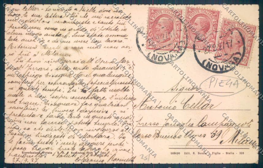 Biella Oropa PIEGA cartolina ZT5556 – retro