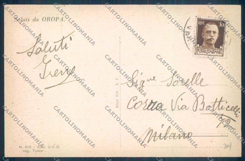Biella Oropa cartolina ZT5562 – retro