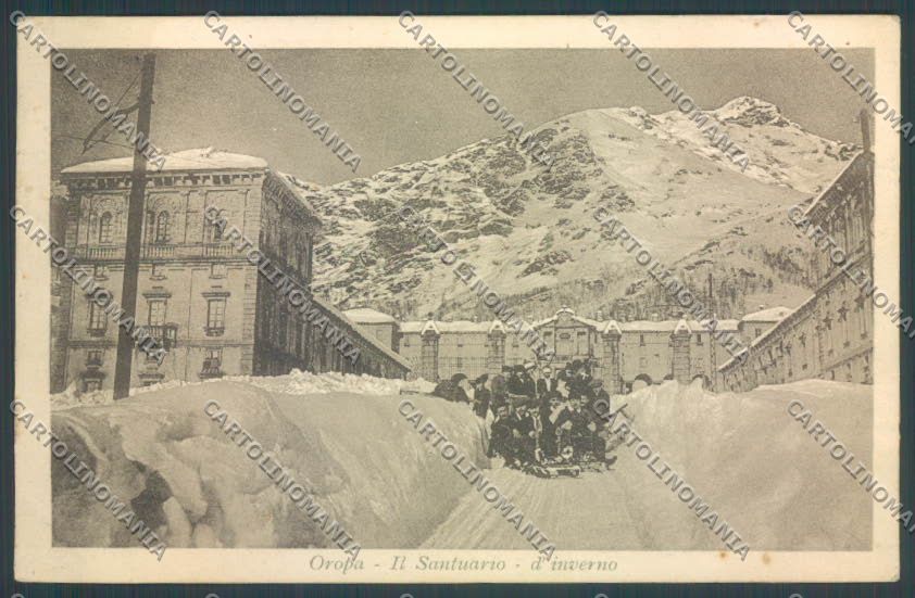 Biella Oropa Nevicata cartolina ZT5564 – fronte