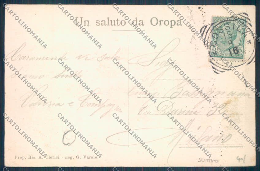 Biella Oropa Nevicata cartolina ZT5564 – retro