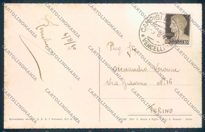 Biella Piedicavallo Rifugio Monte Bò cartolina ZT5578 – retro