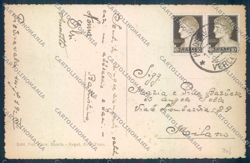 Biella Piedicavallo Rifugio Rivetti cartolina ZT5582 – retro
