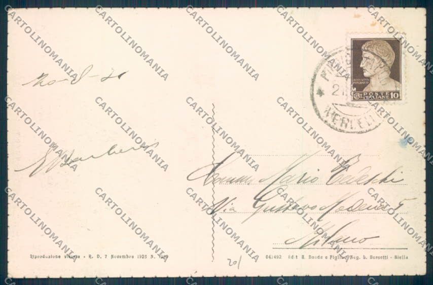 Biella Piedicavallo Rifugio Monte Bò cartolina ZT5583 – retro