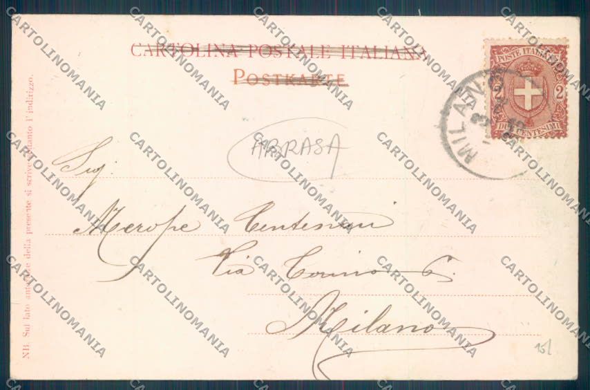Biella Andorno Micca ABRASA cartolina ZT5615 – retro