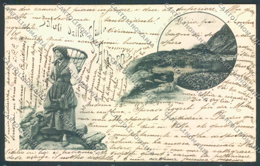 Biella Andorno Micca Saluti da Lago Lamassa PIEGA cartolina ZT5624 – fronte
