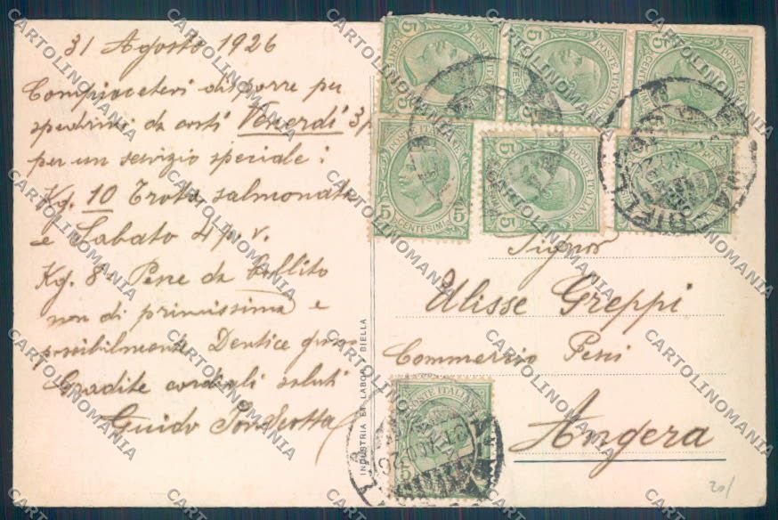 Biella Andorno Micca ABRASA cartolina ZT5625 – retro