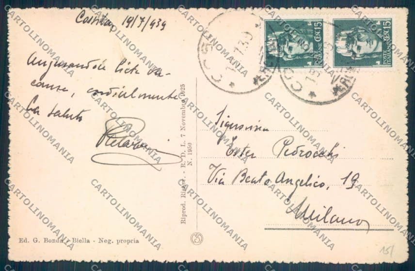 Biella Pollone cartolina ZT5648 – retro