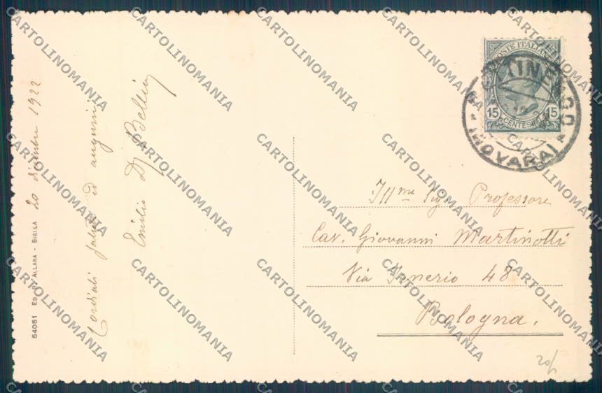 Biella Pettinengo cartolina ZT5660 – retro