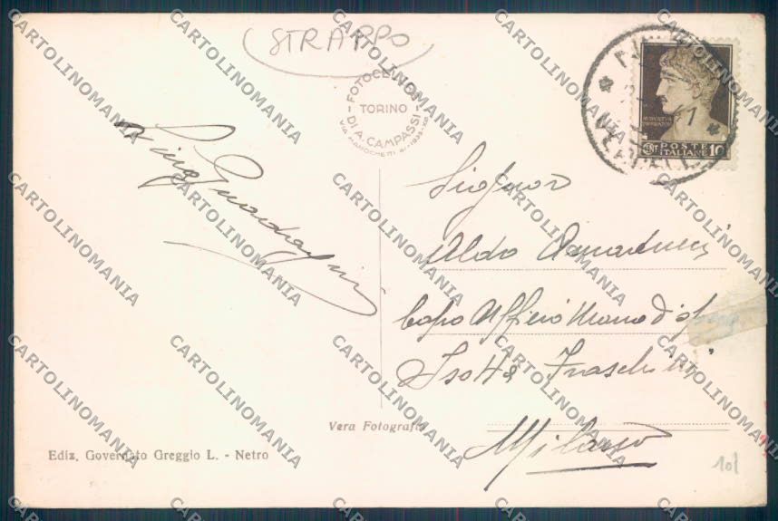 Biella Netro STRAPPO Foto cartolina ZT5664 – retro