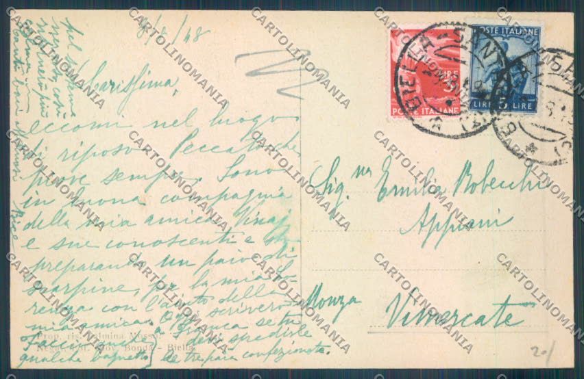 Biella Graglia cartolina ZT5701 – retro