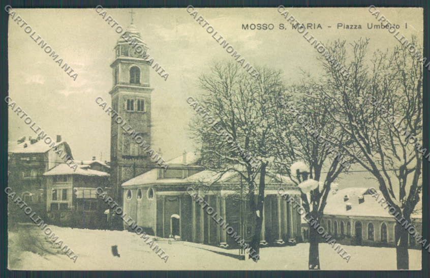 Biella Mosso Santa Maria Nevicata cartolina ZT5722 – fronte