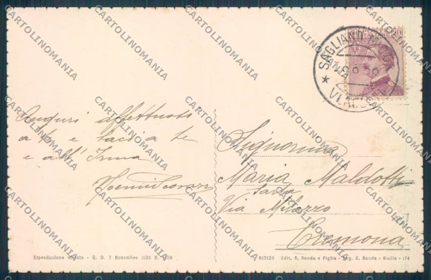 Biella Sagliano Micca cartolina ZT5744 – retro