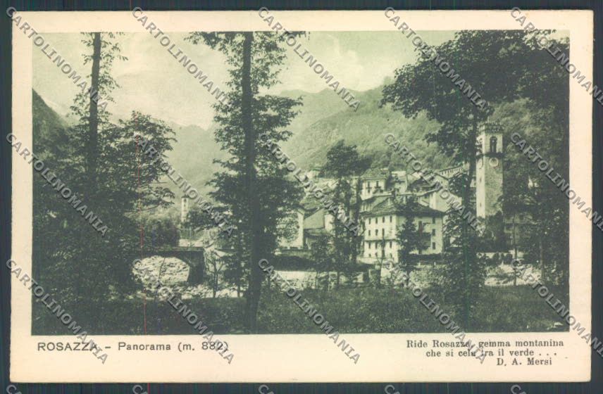 Biella Rosazza cartolina ZT5773 – fronte