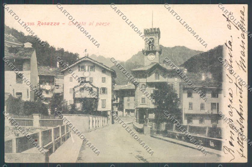 Biella Rosazza cartolina ZT5791 – fronte