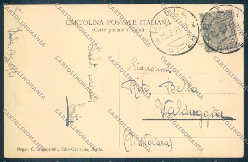 Biella Rosazza cartolina ZT5796 – retro